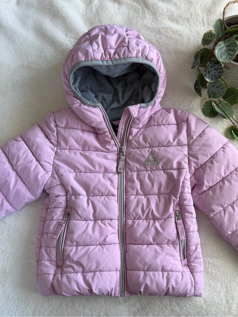 Gerry Kids Pink Hooded Puffer Winter Jacket size 3T